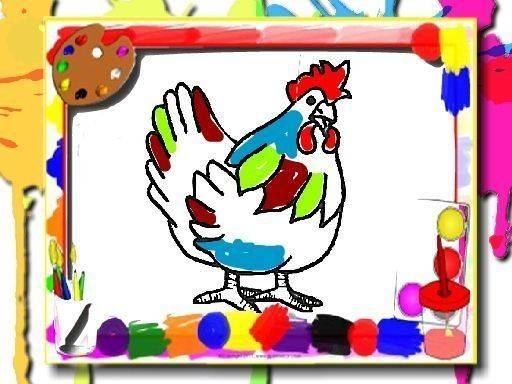 Chicken Coloring Art Game