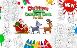 Christmas Animal Coloring Book for Kids - Free Online Coloring Game