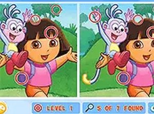 Find 7 Differences Dora Online Puzzle Game