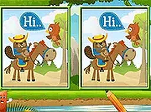 Which is Different Cartoon: Online Spot the Difference Puzzle Game